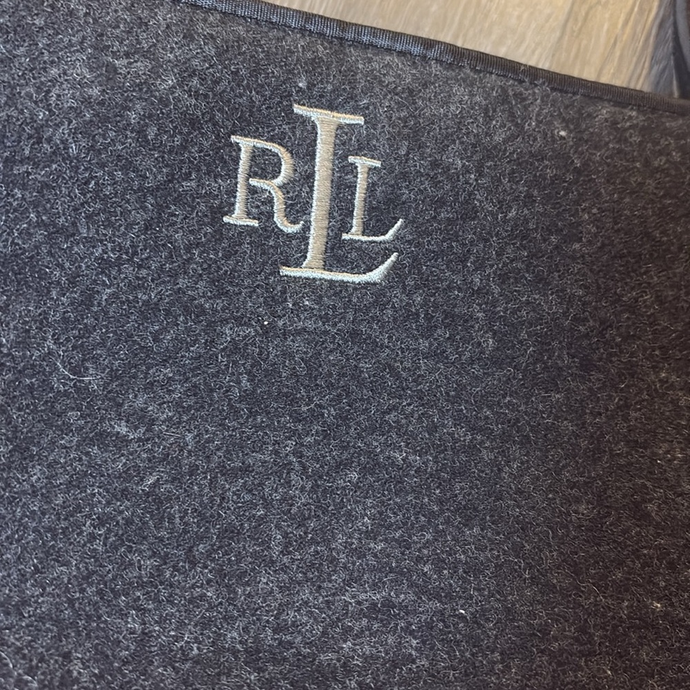 VINTAGE Y2K Ralph Lauren Wool Gray Shoulder Bag - new without tags, Deadstock - Picture 2 of 8